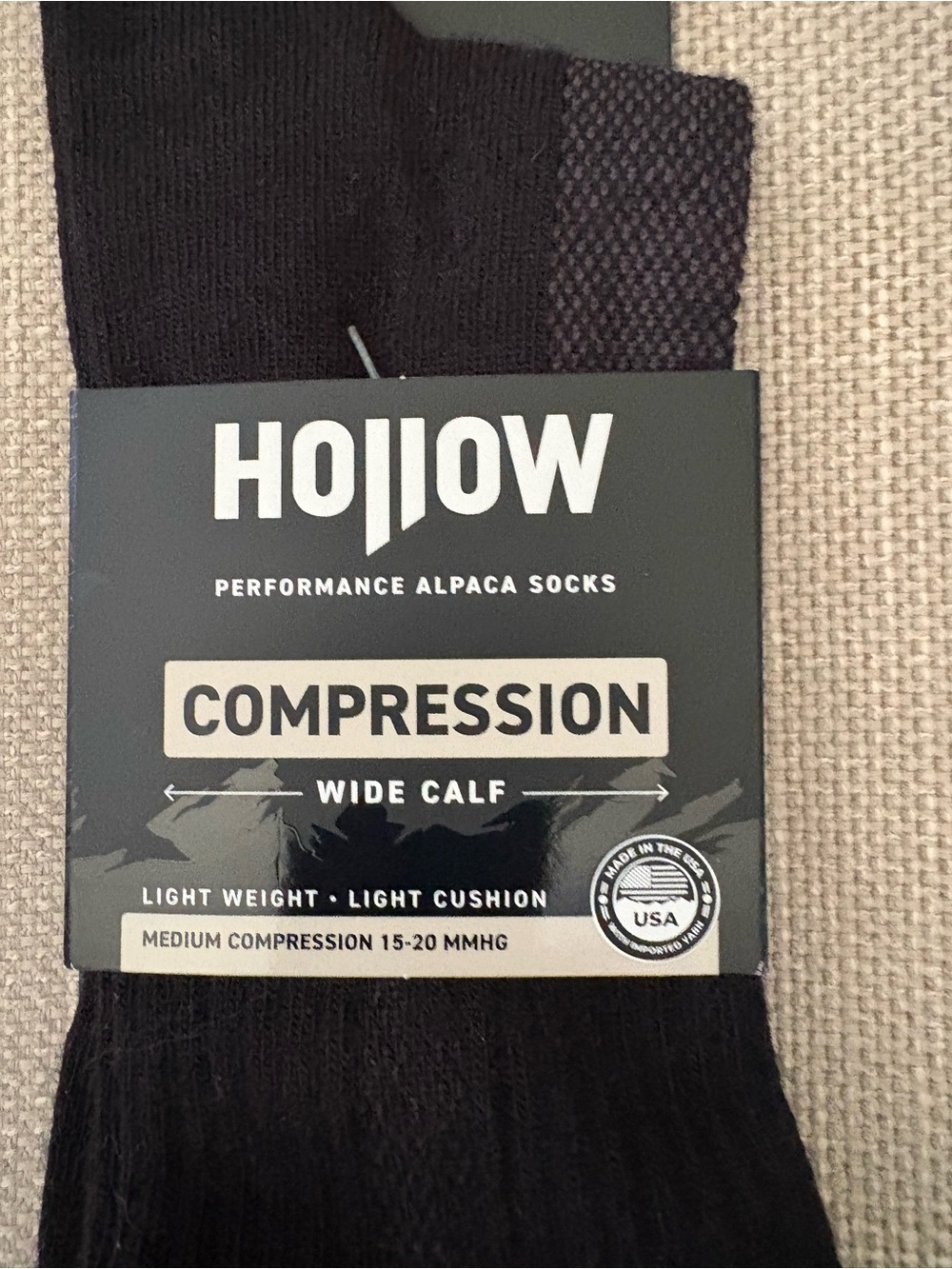 LG Hollow Performance Alpaca Compression Socks - Black. Unisex See Notes